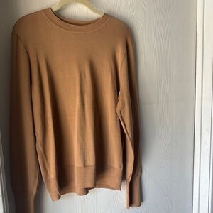 Express Tan Crewneck Sweater with Classic Design